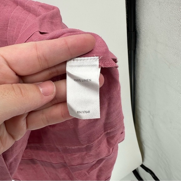 J.Jill Flowy Pink 100% Linen Dress Cool for Summer Size XS Oversized - Picture 5 of 6